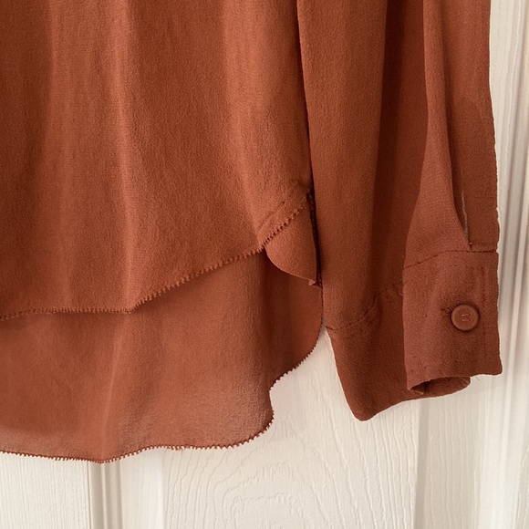 Aritzia blouse, 100% silk button up - Picture 3 of 4